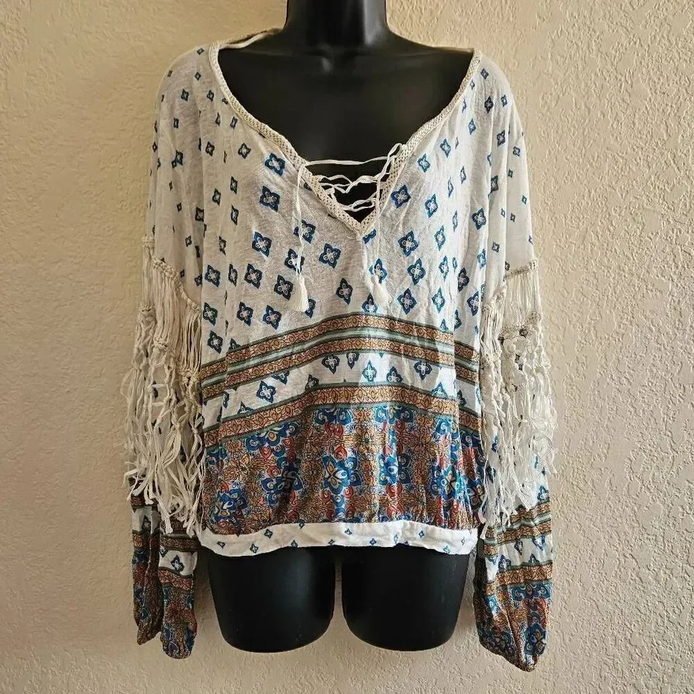 Free People Macra Maze Me Blouse